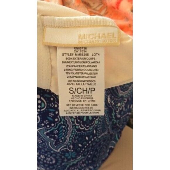 Michael Michael Kors Bikini Tankini Top underwire multicolor size S - Picture 2 of 5